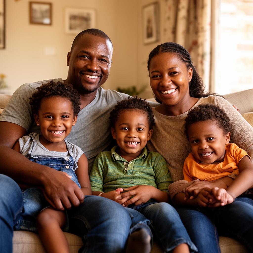 A South African family at home
